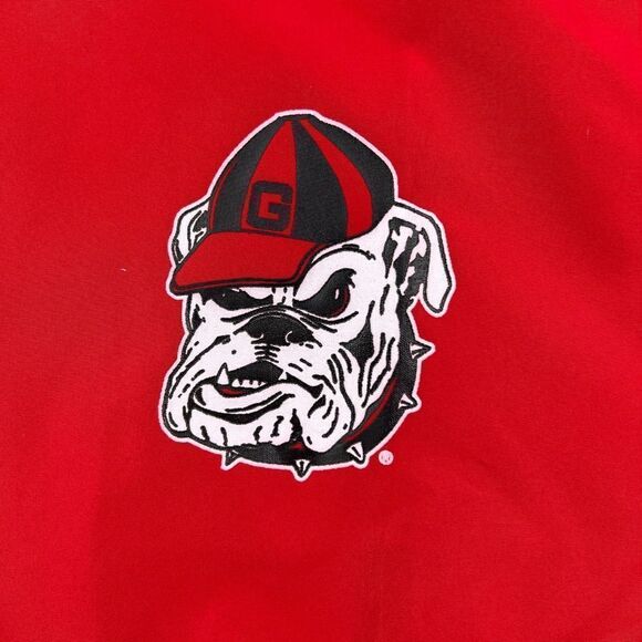 New Champion Men US S Red Jacket Windbreaker Anorak Hood Sport Casual Bulldog  - Picture 10 of 13